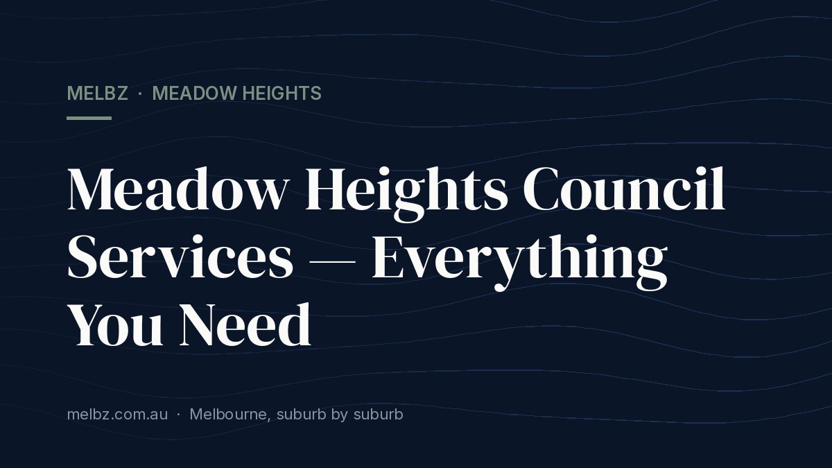 Title card: Meadow Heights Council Services — Everything You Need