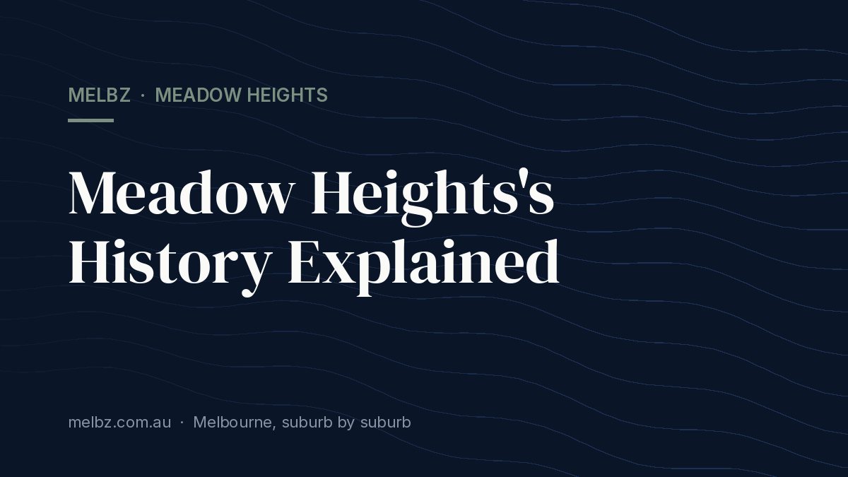 Title card: Meadow Heights's History Explained