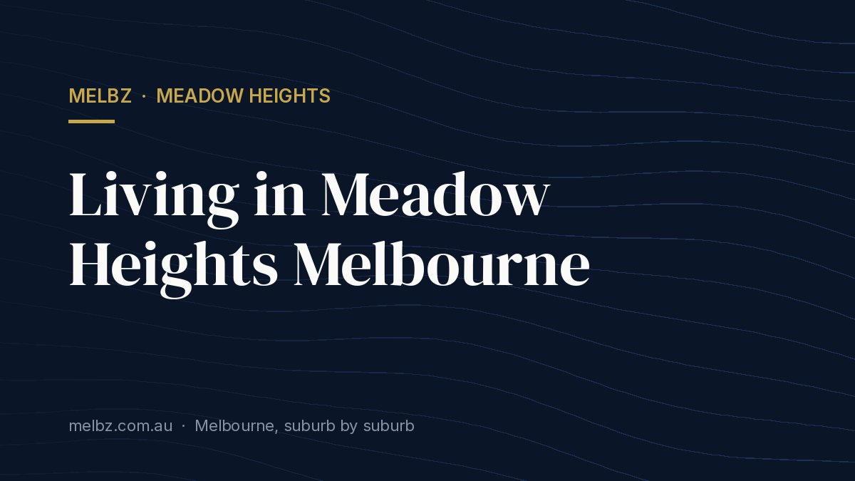 Title card: Living in Meadow Heights Melbourne