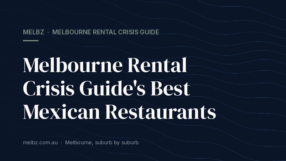 Title card: Melbourne Rental Crisis Guide's Best Mexican Restaurants