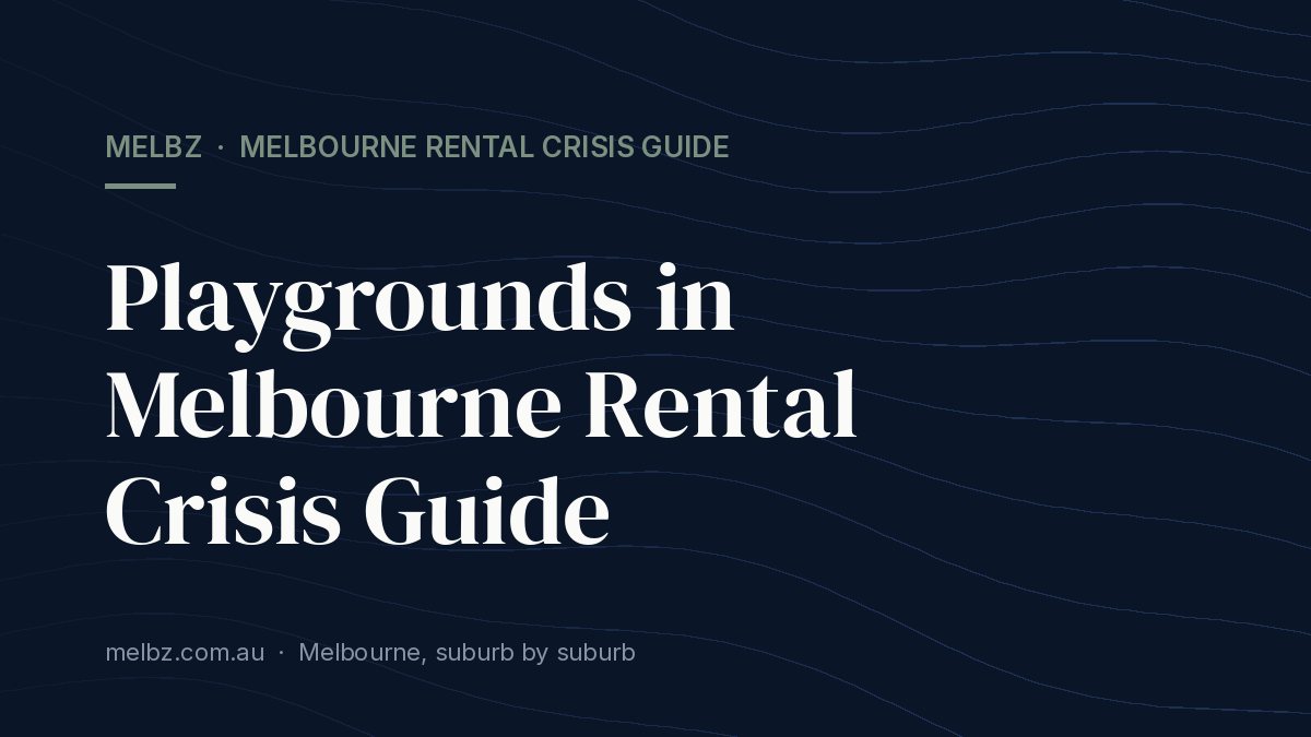Title card: Playgrounds in Melbourne Rental Crisis Guide