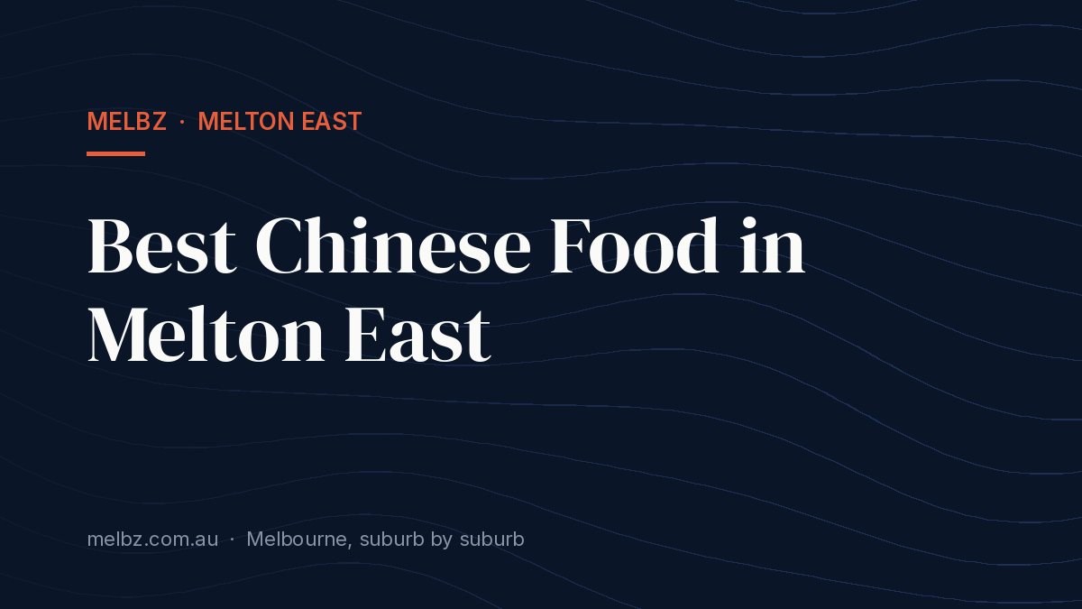 Title card: Best Chinese Food in Melton East