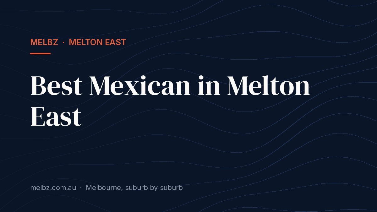 Title card: Best Mexican in Melton East