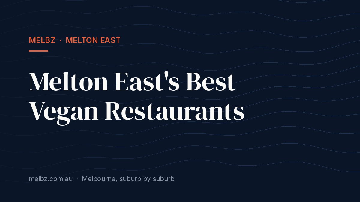 Title card: Melton East's Best Vegan Restaurants