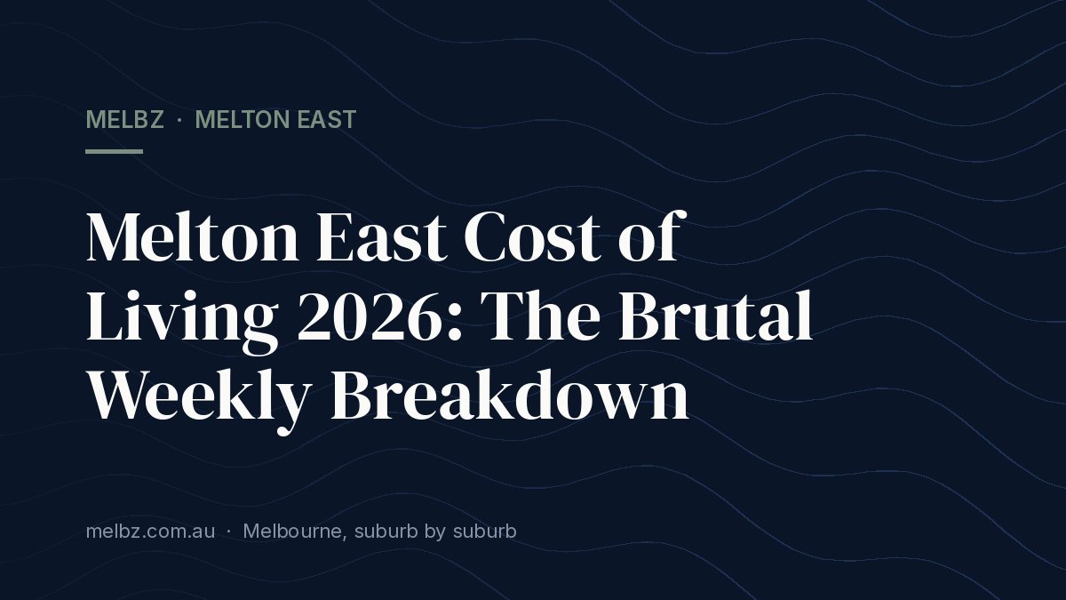 Title card: Melton East Cost of Living 2026: The Brutal Weekly Breakdown