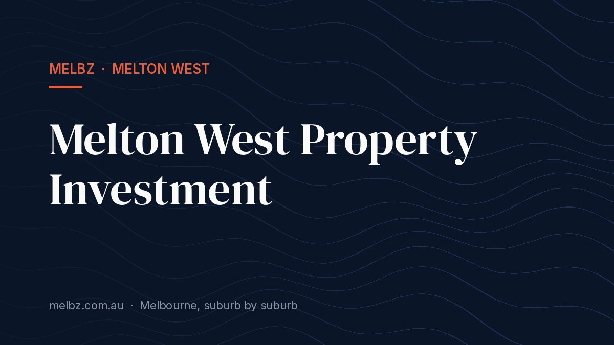 Title card: Melton West Property Investment