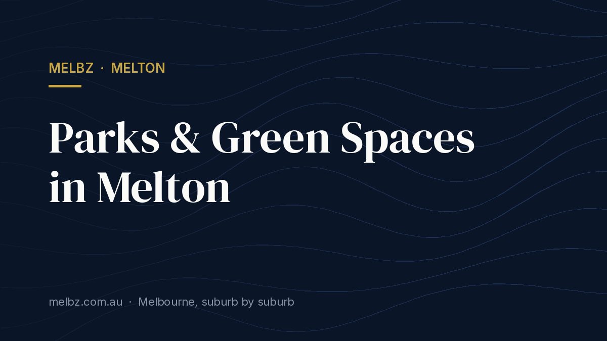 Title card: Parks & Green Spaces in Melton
