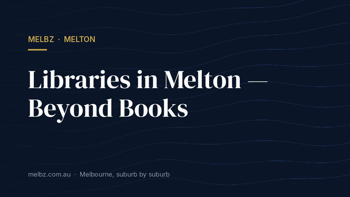Title card: Libraries in Melton — Beyond Books