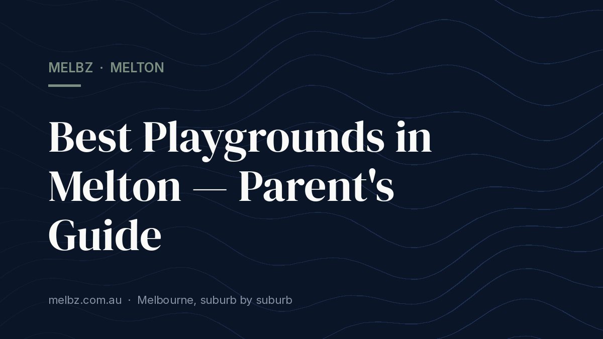 Title card: Best Playgrounds in Melton — Parent's Guide