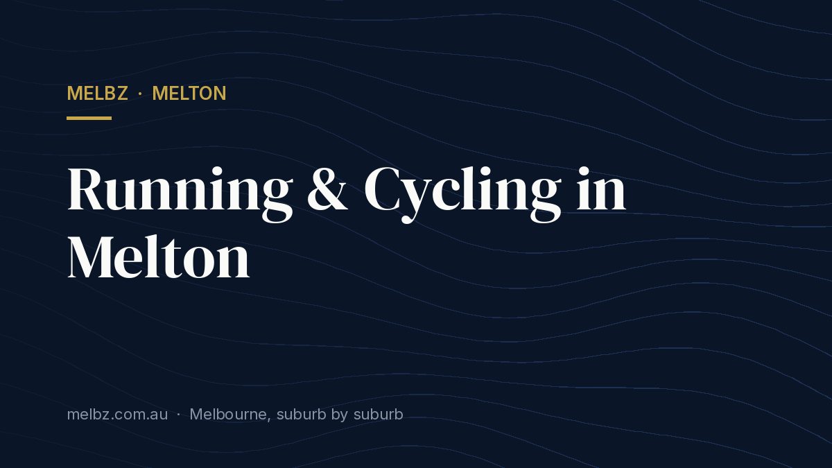 Title card: Running & Cycling in Melton
