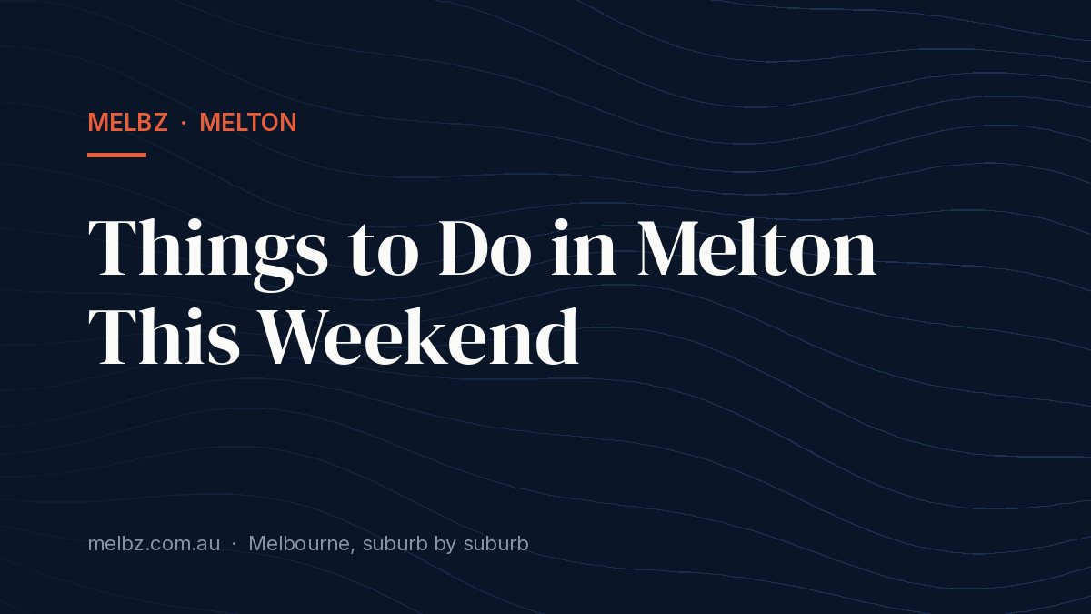 Title card: Things to Do in Melton This Weekend