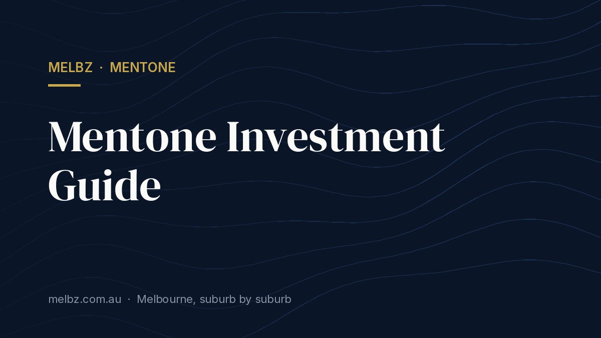 Title card: Mentone Investment Guide