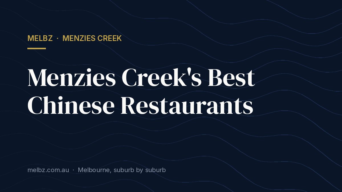Title card: Menzies Creek's Best Chinese Restaurants