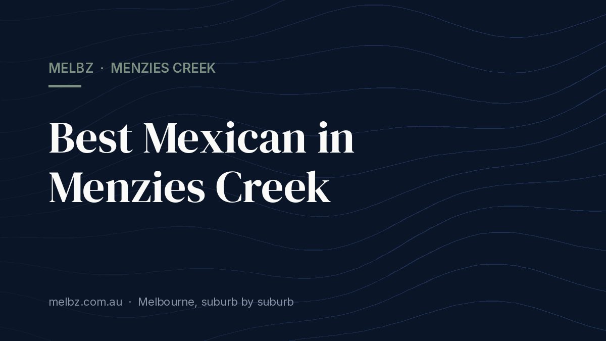 Title card: Best Mexican in Menzies Creek