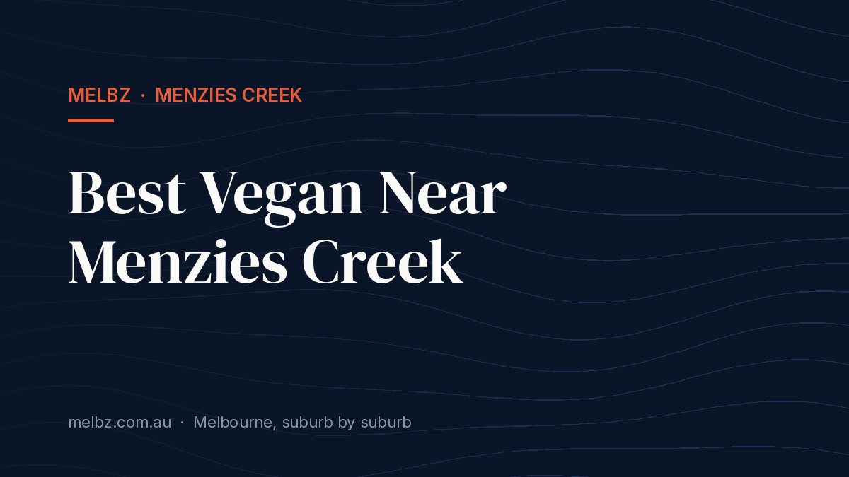Title card: Best Vegan Near Menzies Creek