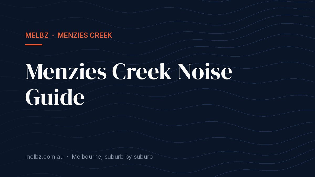 Title card: Menzies Creek Noise Guide