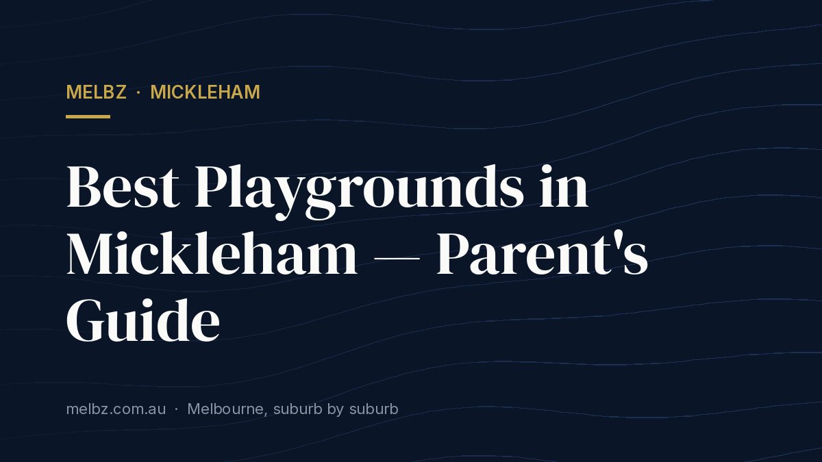 Title card: Best Playgrounds in Mickleham — Parent's Guide