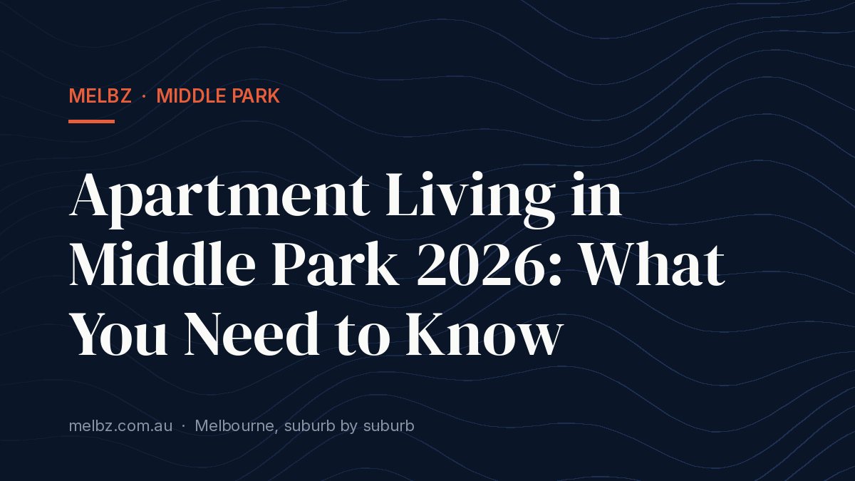 Title card: Apartment Living in Middle Park 2026: What You Need to Know