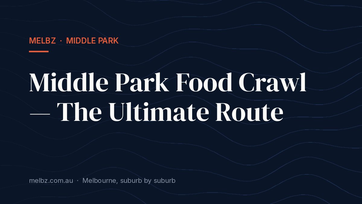 Title card: Middle Park Food Crawl — The Ultimate Route