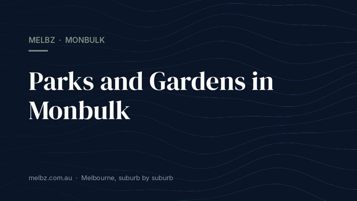 Title card: Parks and Gardens in Monbulk