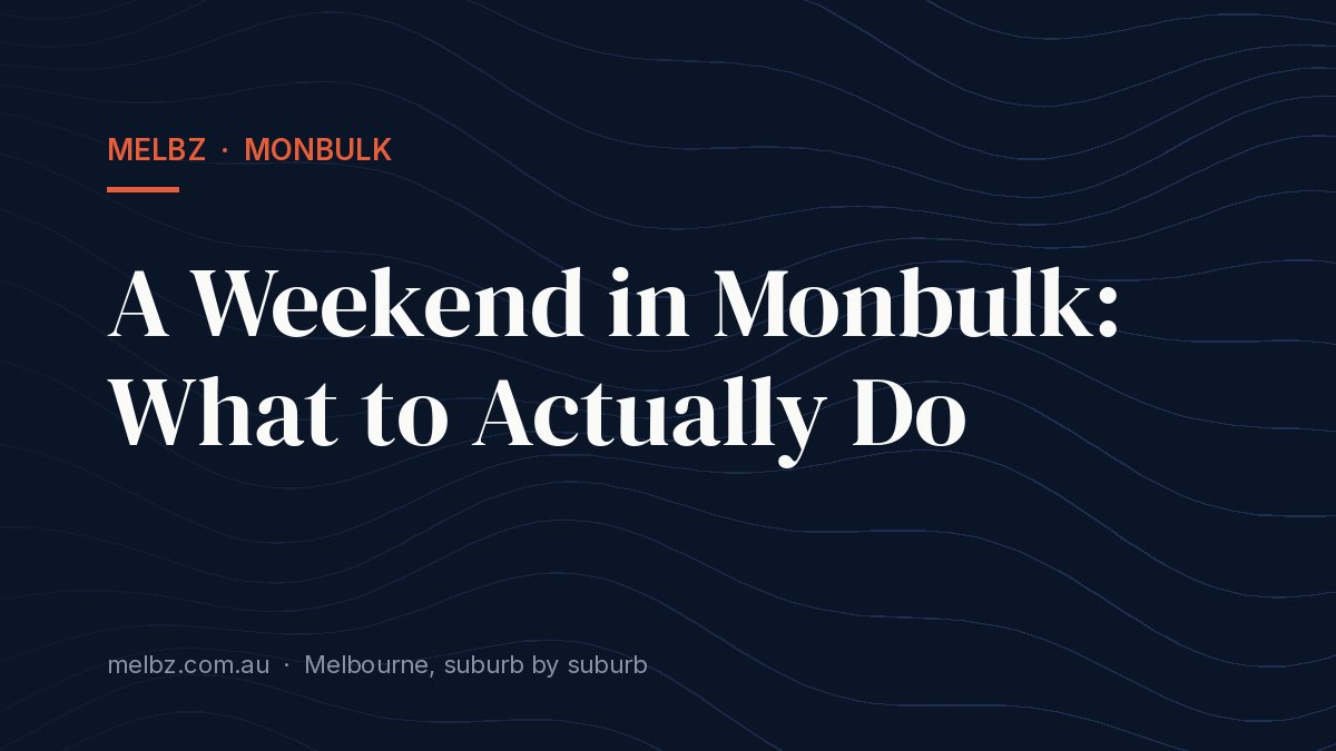 Title card: A Weekend in Monbulk: What to Actually Do