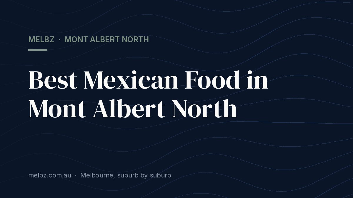 Title card: Best Mexican Food in Mont Albert North