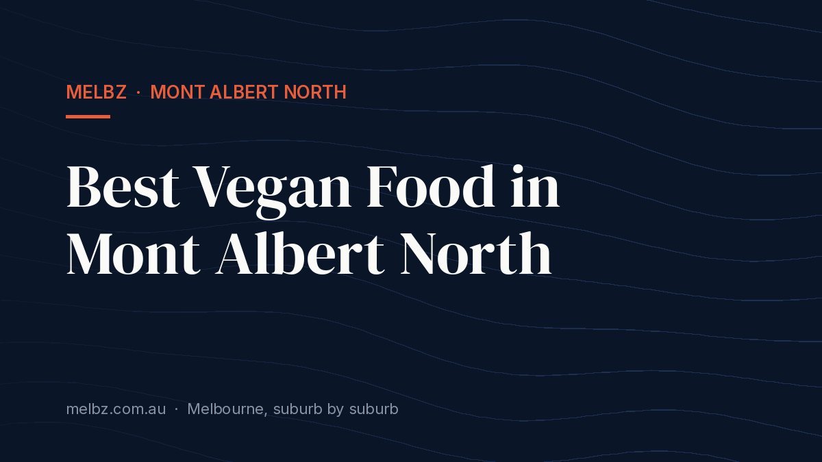 Title card: Best Vegan Food in Mont Albert North