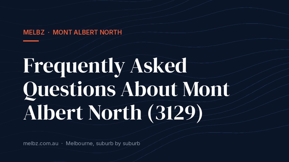 Title card: Frequently Asked Questions About Mont Albert North (3129)
