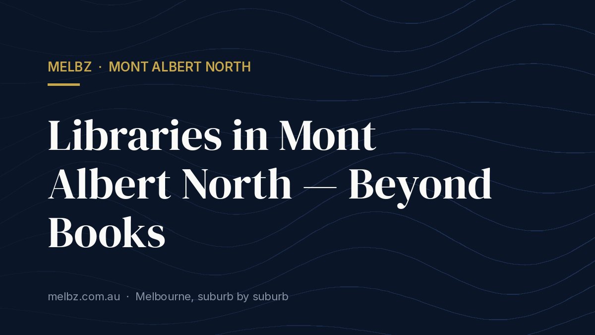Title card: Libraries in Mont Albert North — Beyond Books