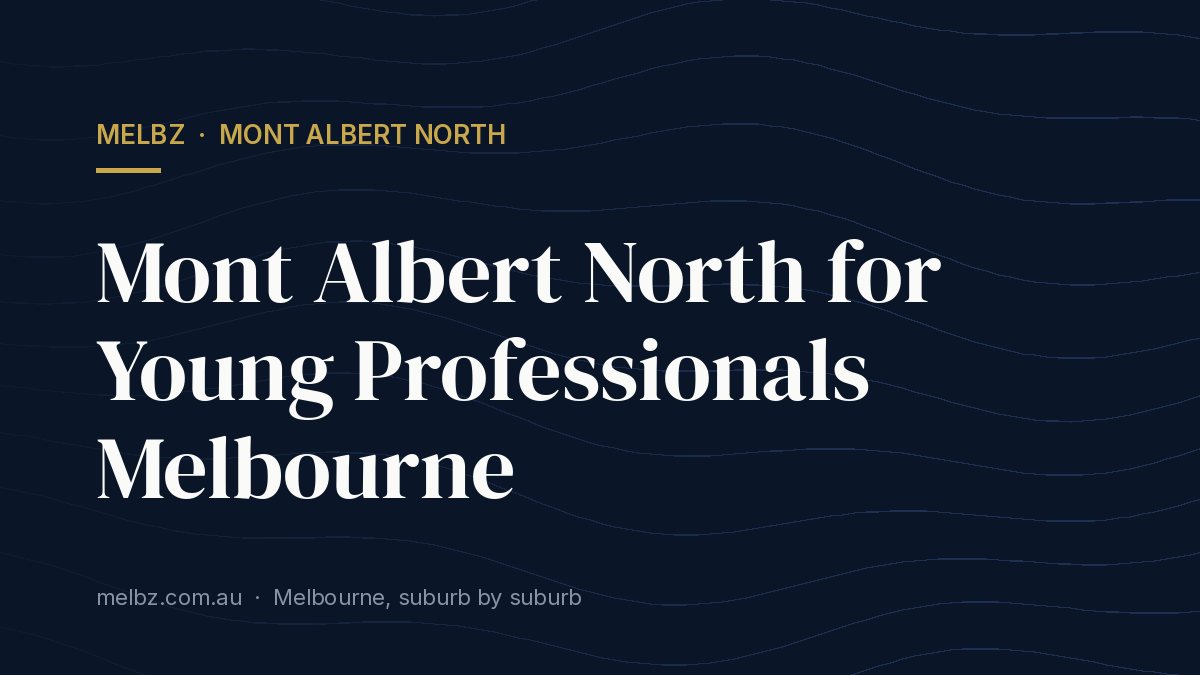 Title card: Mont Albert North for Young Professionals Melbourne