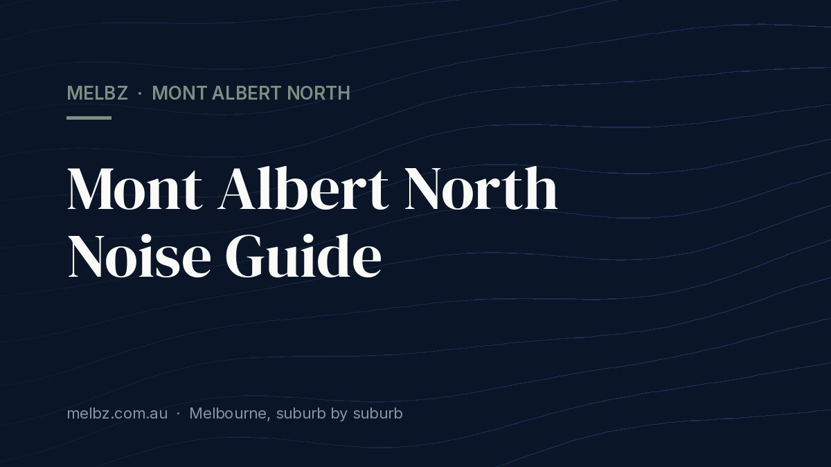 Title card: Mont Albert North Noise Guide