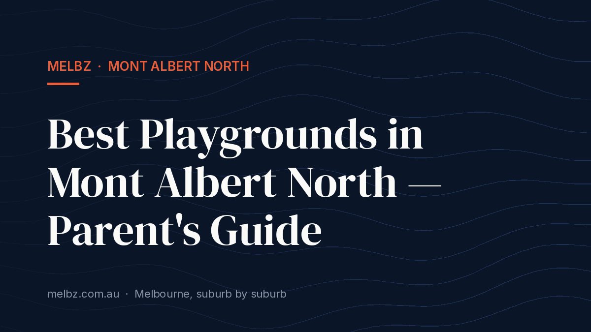 Title card: Best Playgrounds in Mont Albert North — Parent's Guide