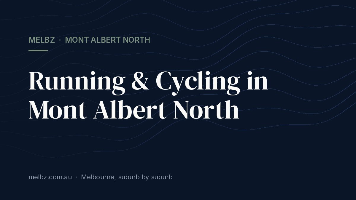 Title card: Running & Cycling in Mont Albert North