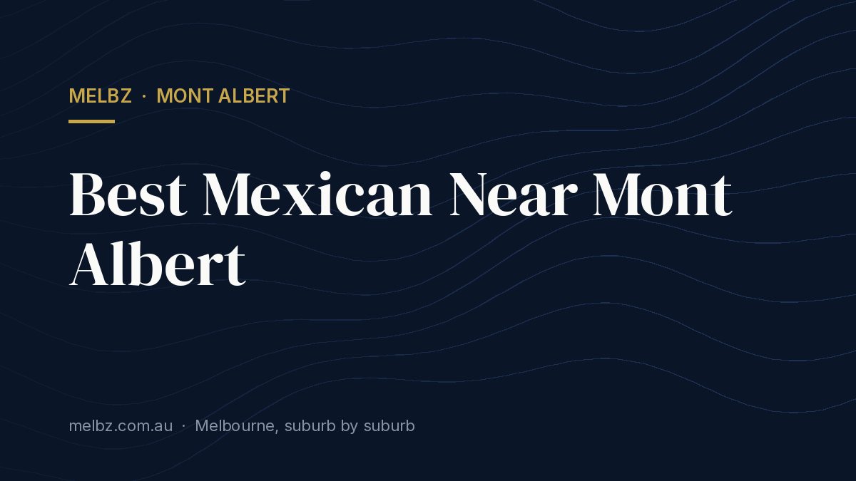 Title card: Best Mexican Near Mont Albert