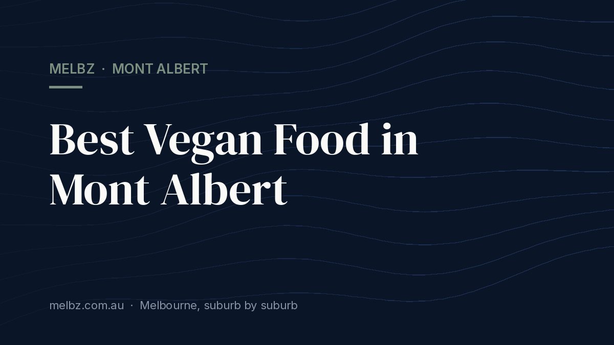 Title card: Best Vegan Food in Mont Albert