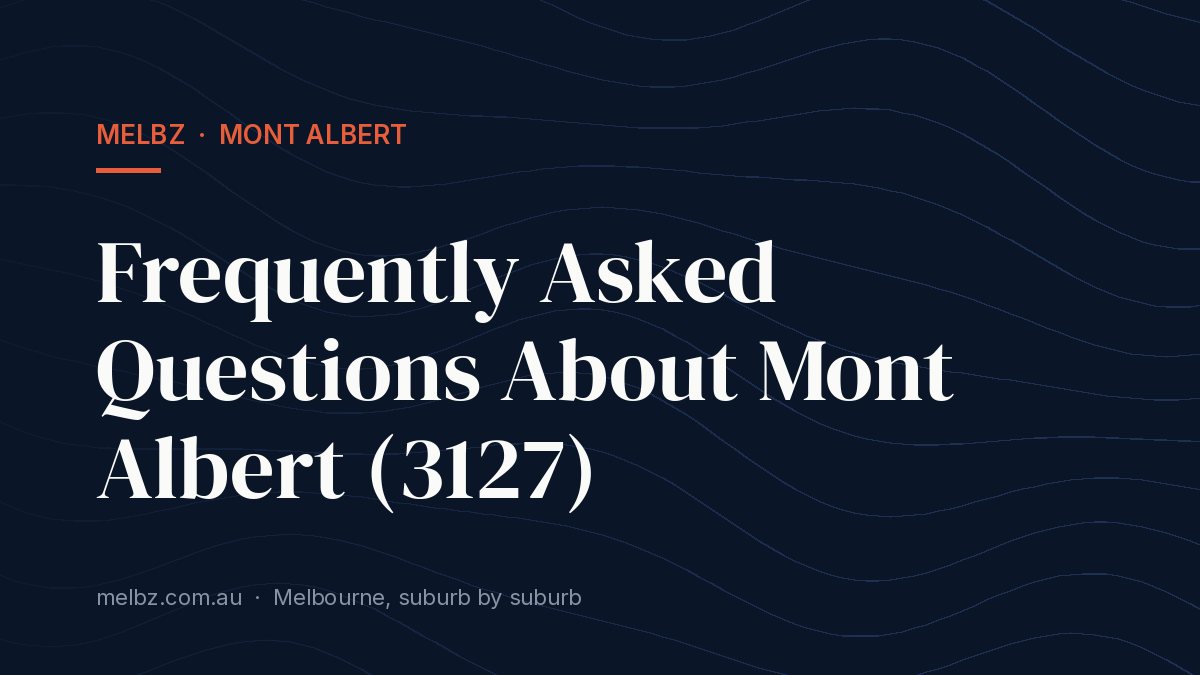 Title card: Frequently Asked Questions About Mont Albert (3127)