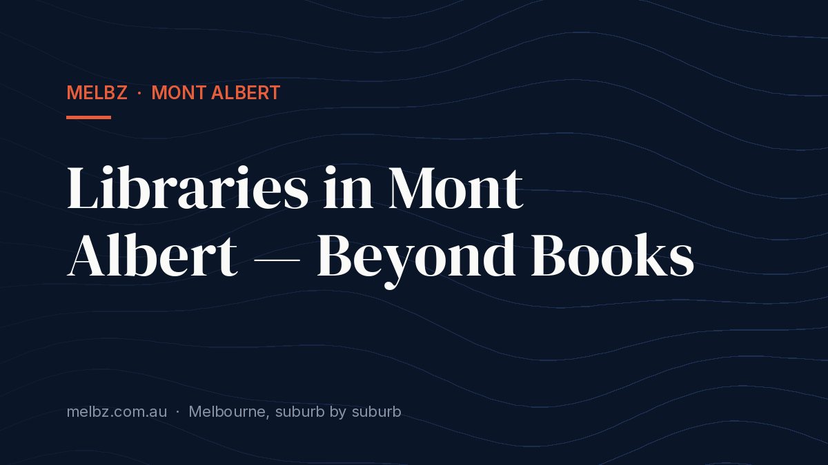 Title card: Libraries in Mont Albert — Beyond Books