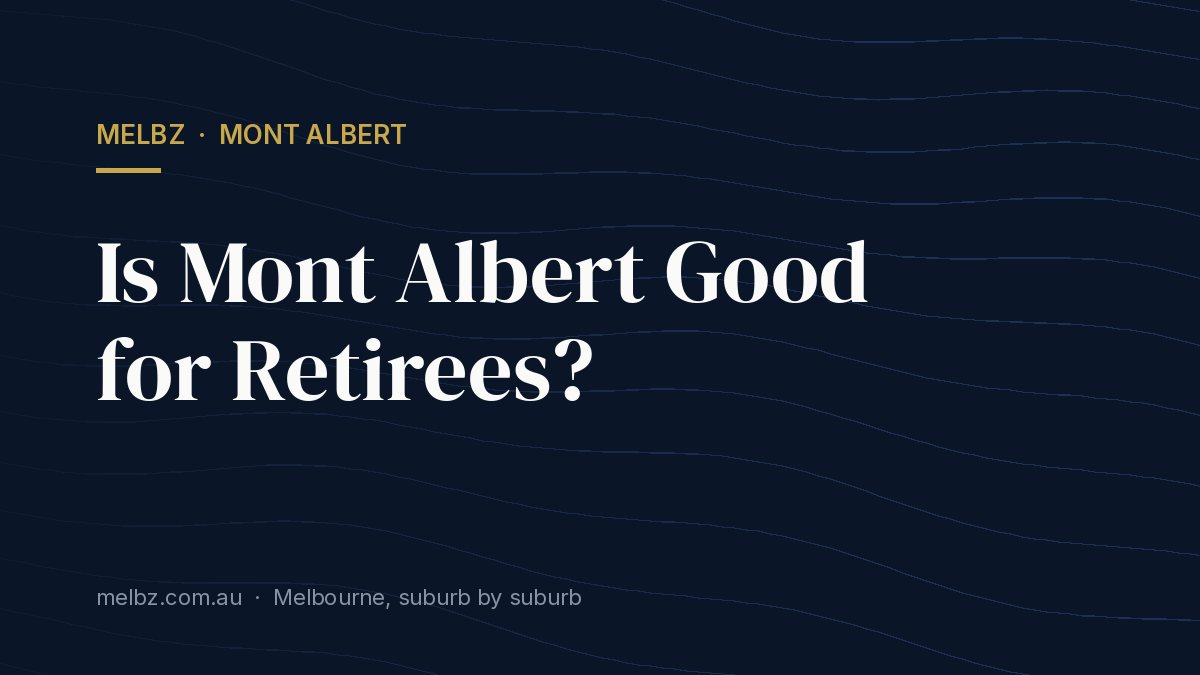 Title card: Is Mont Albert Good for Retirees?