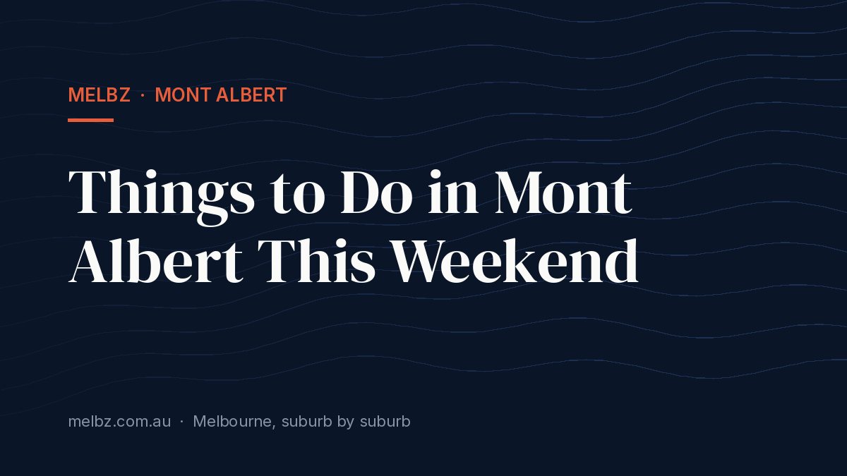 Title card: Things to Do in Mont Albert This Weekend