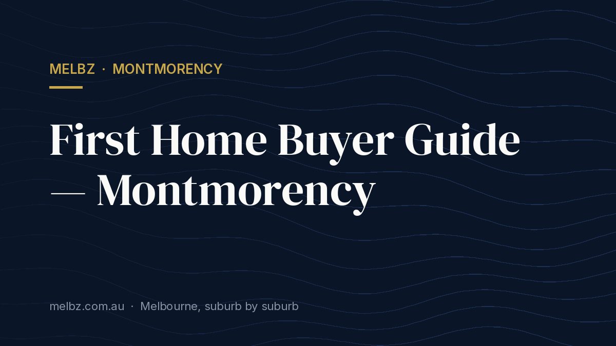Title card: First Home Buyer Guide — Montmorency