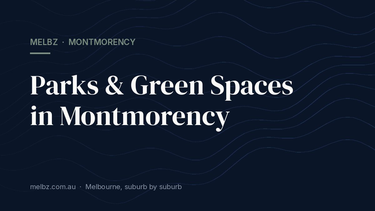 Title card: Parks & Green Spaces in Montmorency