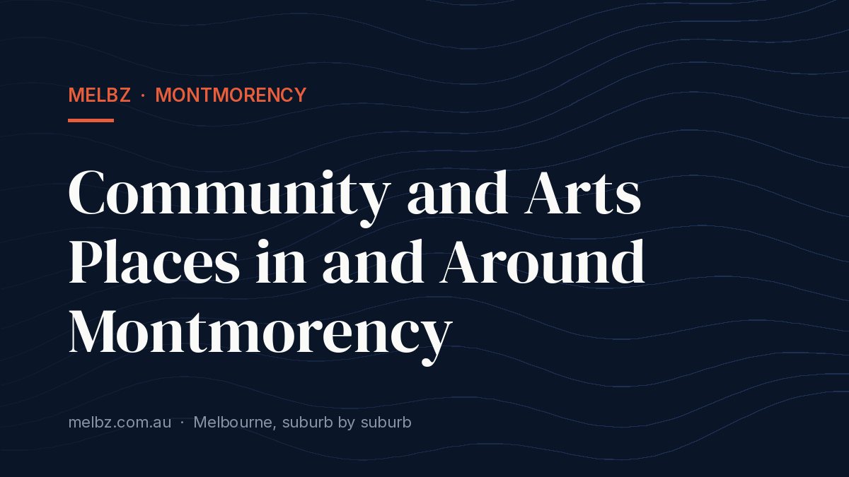 Title card: Community and Arts Places in and Around Montmorency