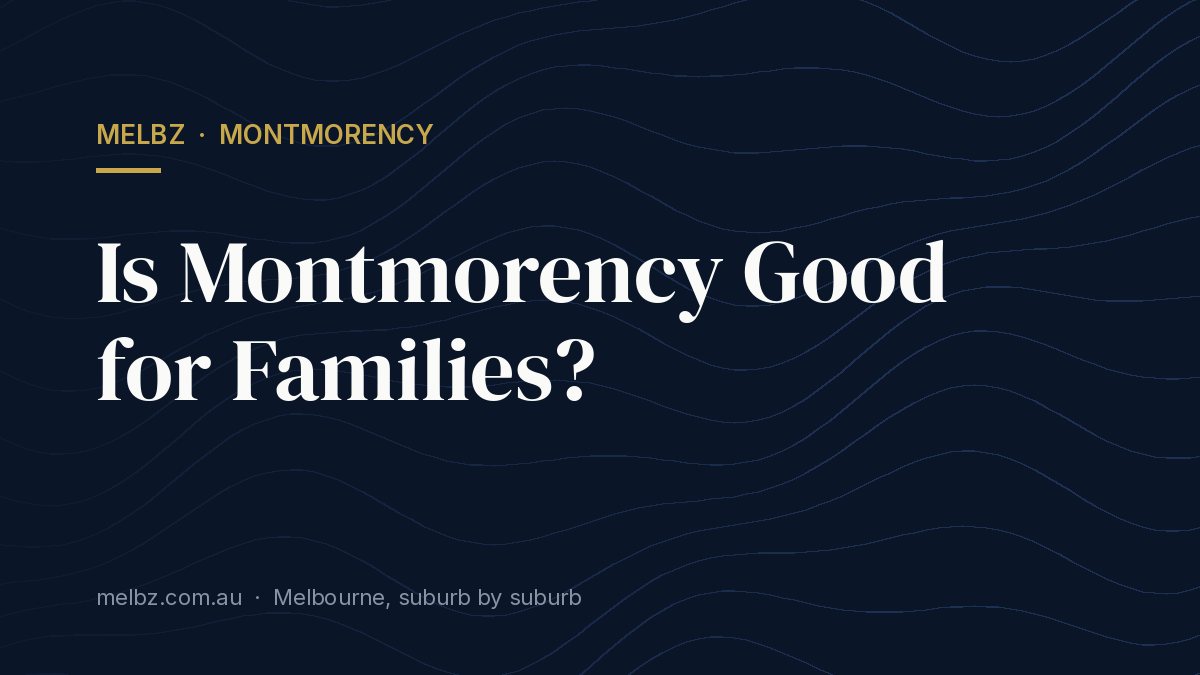 Title card: Is Montmorency Good for Families?