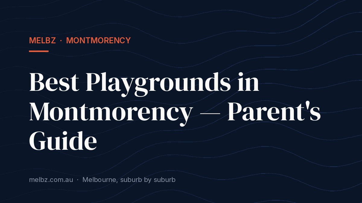 Title card: Best Playgrounds in Montmorency — Parent's Guide