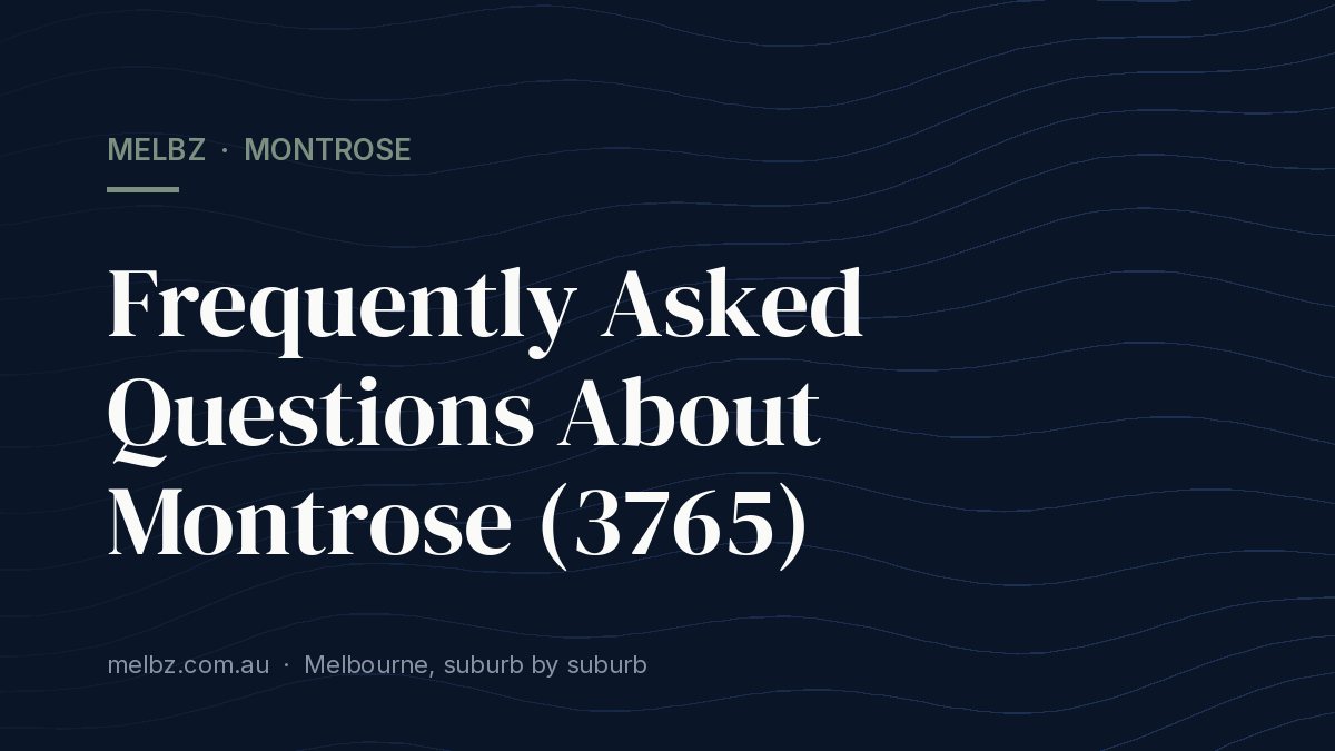 Title card: Frequently Asked Questions About Montrose (3765)