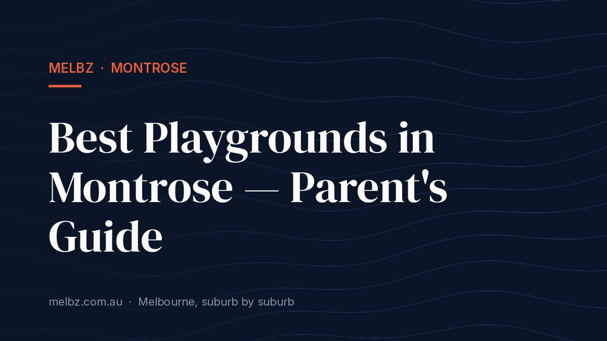 Title card: Best Playgrounds in Montrose — Parent's Guide