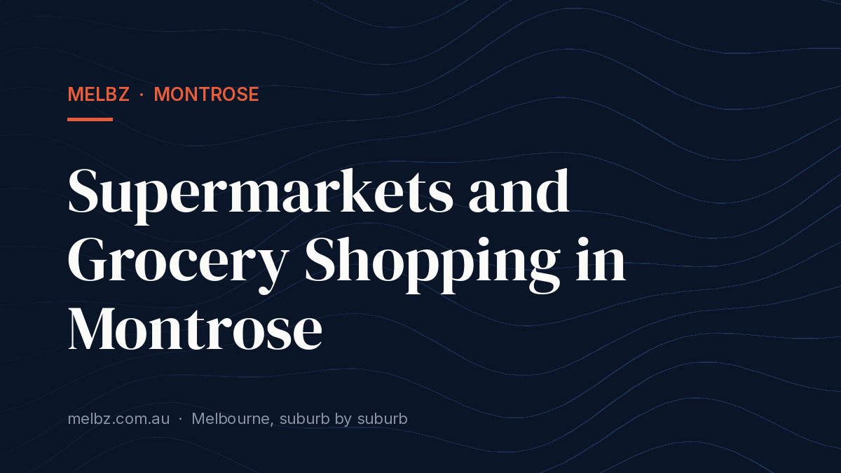 Title card: Supermarkets and Grocery Shopping in Montrose