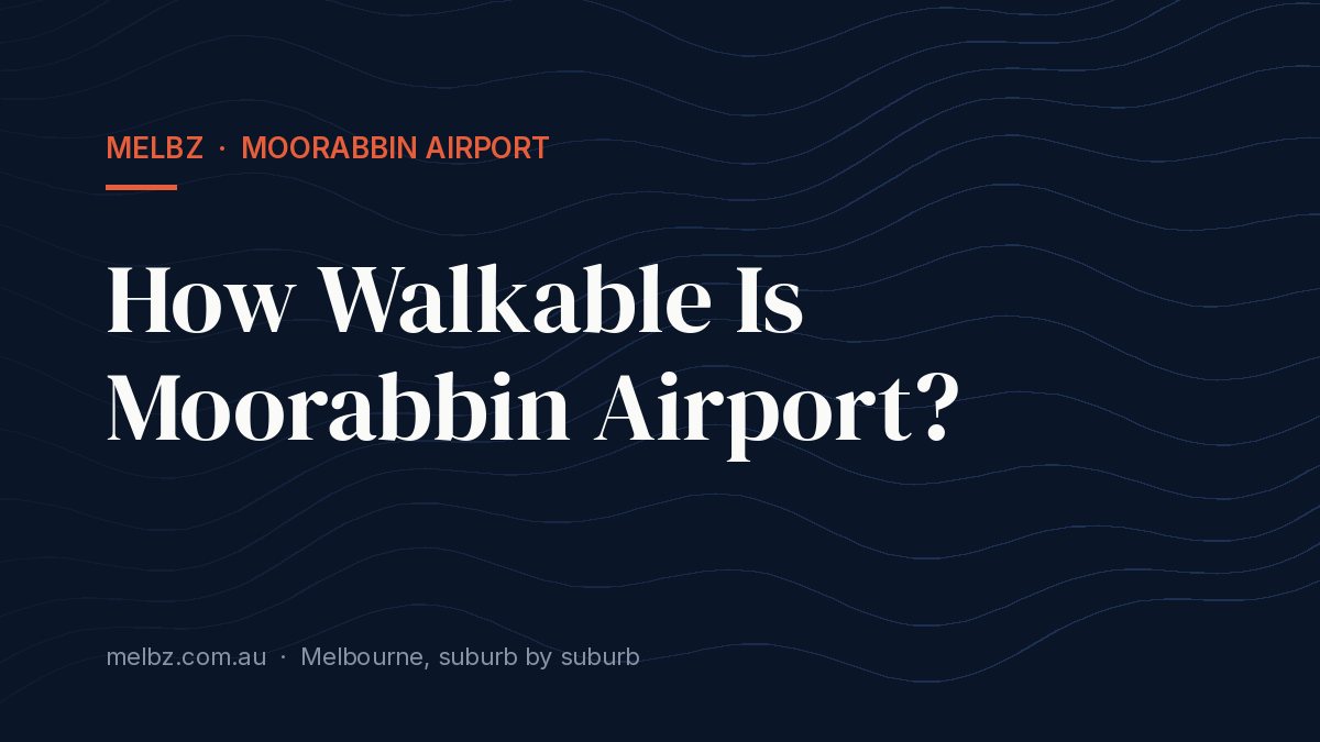 Title card: How Walkable Is Moorabbin Airport?