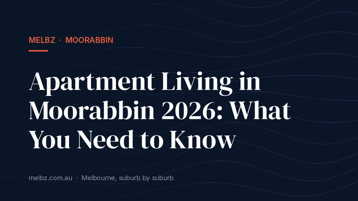 Title card: Apartment Living in Moorabbin 2026: What You Need to Know