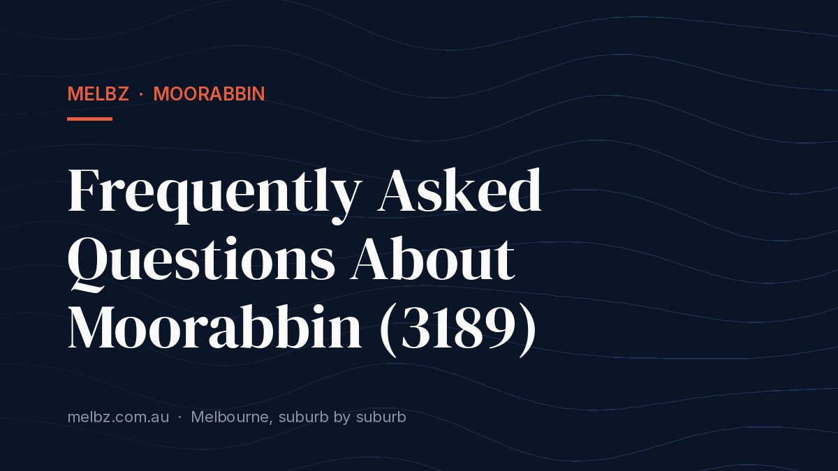 Title card: Frequently Asked Questions About Moorabbin (3189)